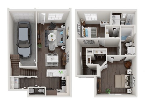 San Vicente 2 Bedroom Floorplan